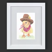 Cowboy Duckie Art Print | Clint Eagar Design