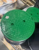 10" Round Plastic Pedestrian Non-Traffic Rated Handhole Vault, With Bolt,