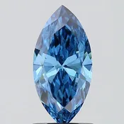 1.02ct Marquise Lab Grown Diamond (Colour Fancy Vivid Blue, Clarity SI1, IGI Certified)