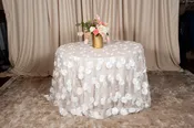 120 Rose Petal on Mesh White