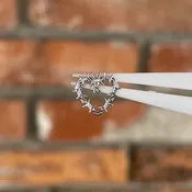 Barbed Wire Heart, White Gold — CowPok