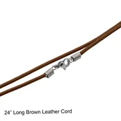 24" Brown Leather Cord