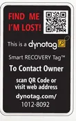 Dynotag Sports Stickers. Ready to Use, Set of 18 Identical (BLACK)