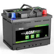 HQST 12V 60Ah AGM Car Battery, Group 47 H5, 680CCA, 100RC, Start-Stop