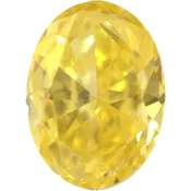 0.3 Carat Oval Fancy Vivid Yellow Color SI2 Clarity