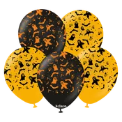 11" Halloween Ghosts & Bats Latex Balloon