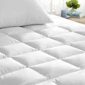 600+ Hypoallergenic White Goose Down Mattress Pad