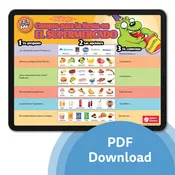1-2-3 Chat With Me: En el supermercado Spanish Chat Mat PDF Download