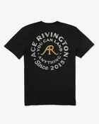 Crewneck SS - Super Soft Supima - "AR Circle" - Black
