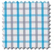 Azure Blue & Gray Grid Checks - Custom Dress Shirts