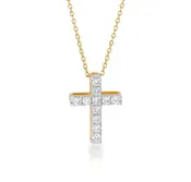 1/4 CTTW Diamond Cross Pendant