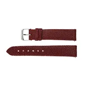 100% Authentic Michele Galuchat Stingray Leather Burgundy 18mm Strap