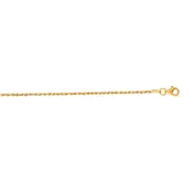 10K Gold 1.6mm Solid Diamond Cut Royal Rope Chain