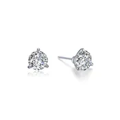 1 CTW 3 Prong Martini Stud Earrings