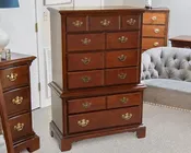 American Drew Tall Chest in Cherry with Chippendale Brass Pulls