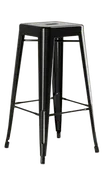 Black Steel Backless Barstool — El Fieston Party Rentals