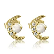 Opal Moon Studs