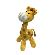 Hand Crocheted Standing Giraffe Baby Rattle