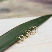 Gold Charm Hoops