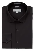 BLACK PLATINO SLIM FIT SPANDEX DRESS SHIRT