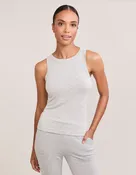 Asheville Tank - Heather Grey/White Stripe