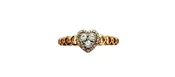 10K Rose Gold 1/5CTW Diamond Illusion Heart Ring