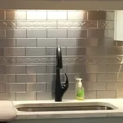 2.5″ x 12″ Accent Diamond Stainless Steel Subway Tile