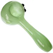 4" Slime Green Spoon Pipe with Dots