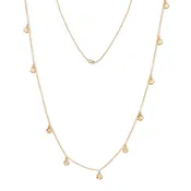 10K Gold Astrid Long Necklace with Diamonds