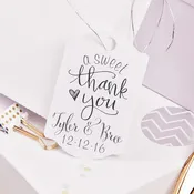 A Sweet Thank You "Tyler & Bree" Wedding Favor Stamp