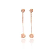 Pave Chain Dangle Earrings