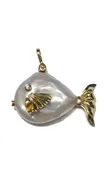 Apostle Fish Pearl Gold Pendant