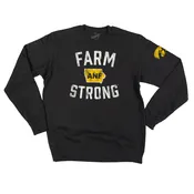 America Needs Farmers Farm Strong Crewneck Sweatshirt-Black