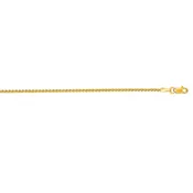 14 Karat Yellow Gold 18 Inch 1.5mm Round Wheat Chain with Lobster Clasp
