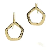 Hand-Hammered Geo Angle Earrings