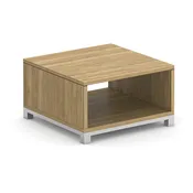 ASPEN COFFEE TABLE WITH SILVER ACCENT BASE