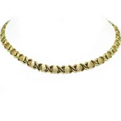 14 Karat Yellow Gold Hugs & Kisses Necklace
