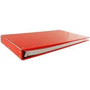 11x17 Binder Acrylic Panel Featuring a 1" Angle-D Ring Red