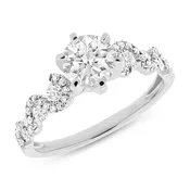 0.54ct 14k White Gold Diamond Semi-mount Ring