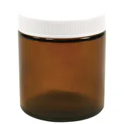 Amber Wide Mouth Jar with Cap 4 fl oz