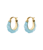 Alani Hoop Earrings in Turquoise
