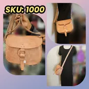 SKU: 1000 Boho Chic Style Genuine Leather Crossbody Bag.