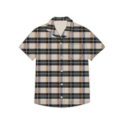 Adobe Chia Plaid | Men's Printed Muslin Button-Up S/Sleeve