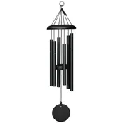 27" Black Aluminum Windchime w/ 6 tubes