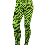 Adult 80's Heavy Metal Zebra Pants Neon Green