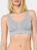 Active Comfort low-impact yoga brassiére bra in Cool Grey Heather