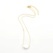 14k Gold Fill Coin Pearl Necklace