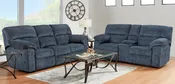 Affordable Furniture 1400 Wow Navy Manual Reclining Sofa