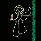 Angel of Light Pole Mount Display | Holiday Outdoor Decor