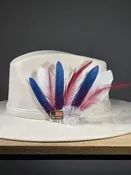 250 America Large White Goose Hat Pin